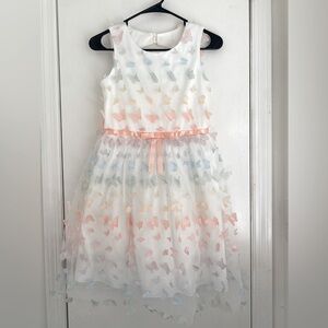 Charming Multicolor Butterfly Kids Dress